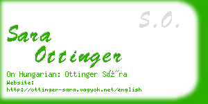 sara ottinger business card